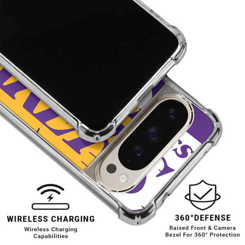 NBA Los Angeles Lakers Large Logo Pixel 9/9 Pro Clear Case